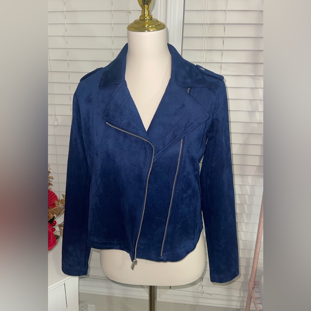 LC Lauren Conrad Navy suede Jacket